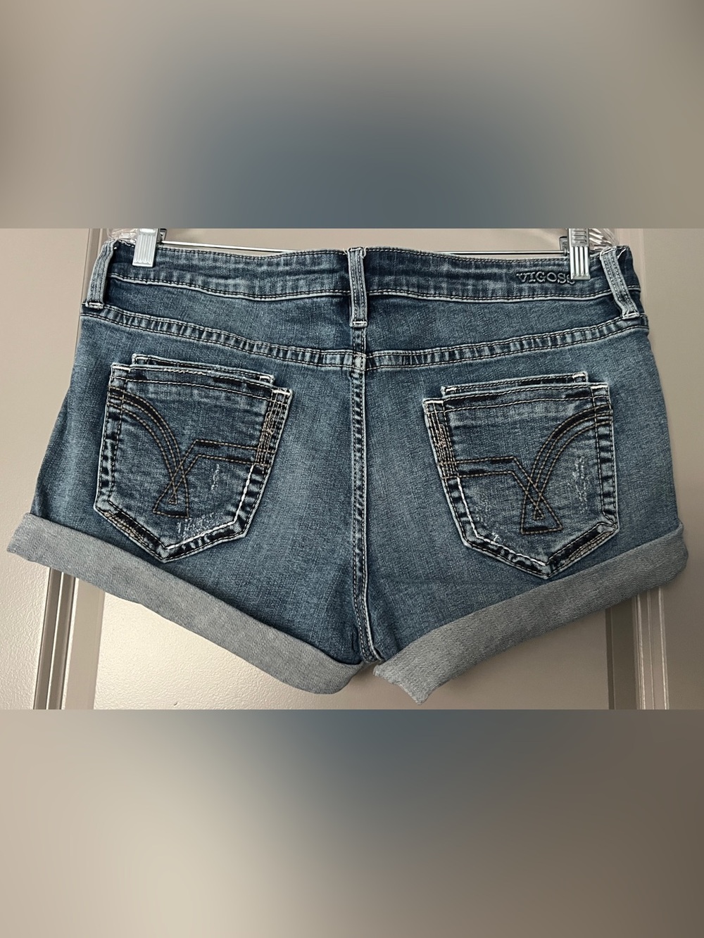 Vigoss Cuffed Denim Short - Faded Blue Wash